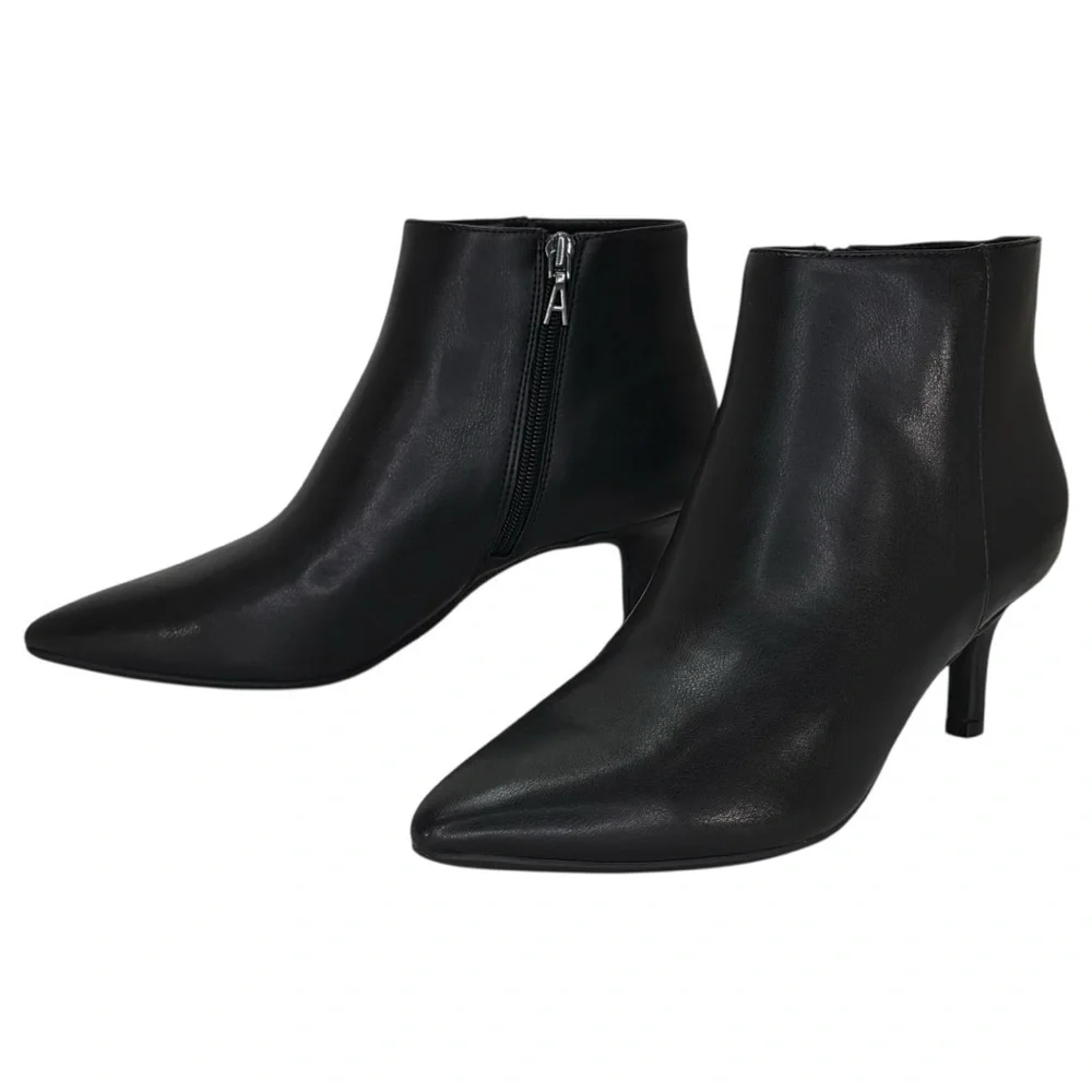 Aerosoles Edith Black Faux Leather Womens Booties Size 8.5M - Picture 10 of 14